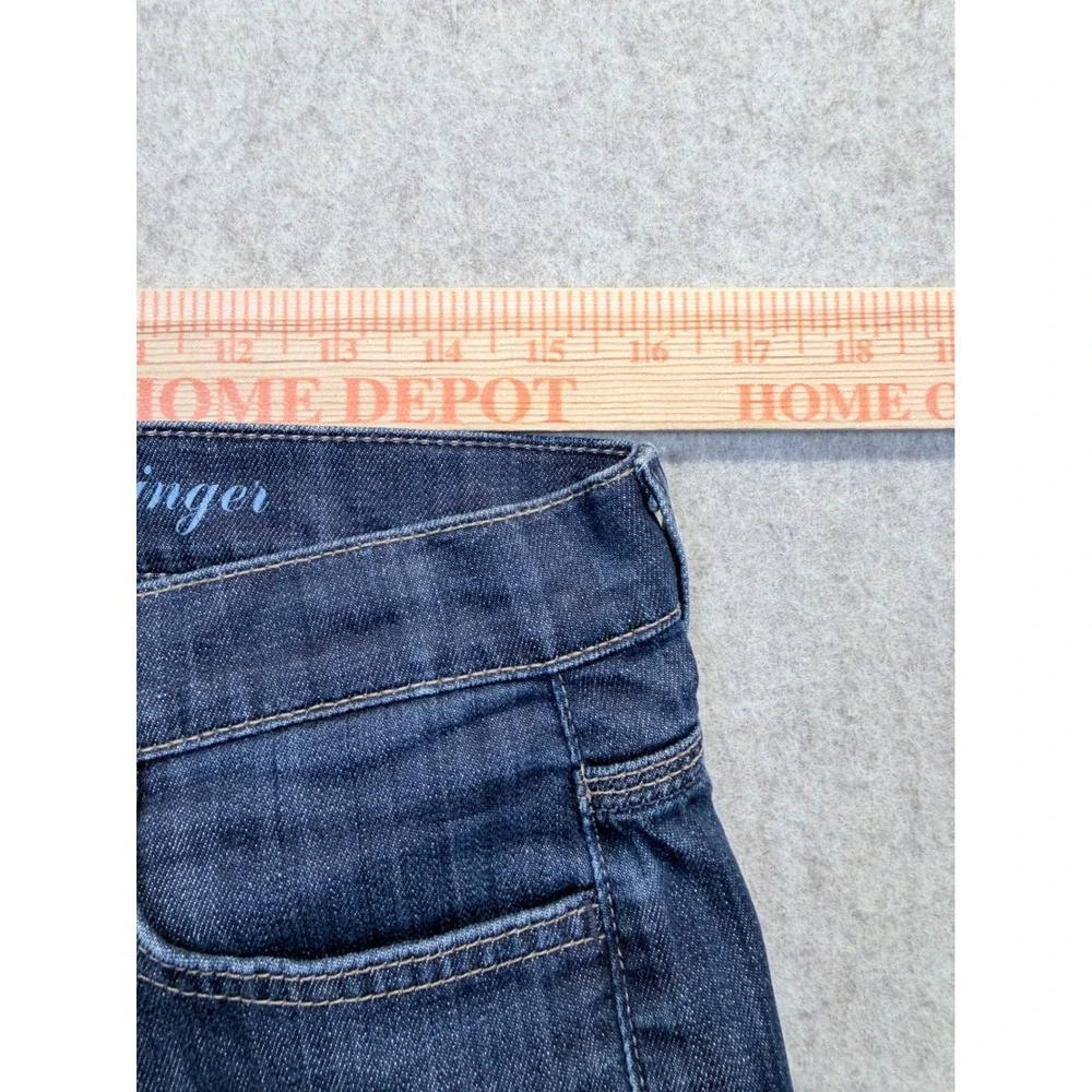 7 For All Mankind Ginger Jeans Women 30 Blue Wide Leg Flare Dark Wash Stretch